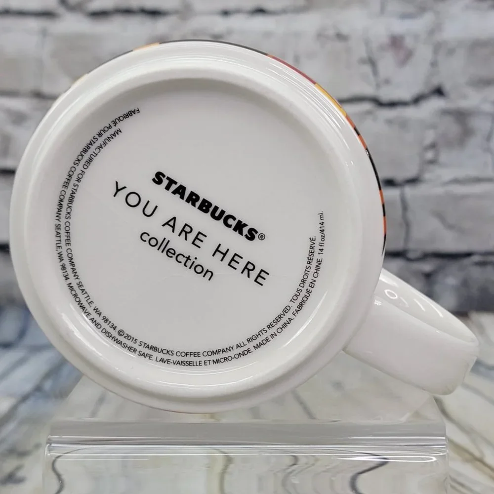 STARBUCKS HOUSTON You Are Here Collection Coffee Cup Mug 14‎ oz. Rodeo Skyline